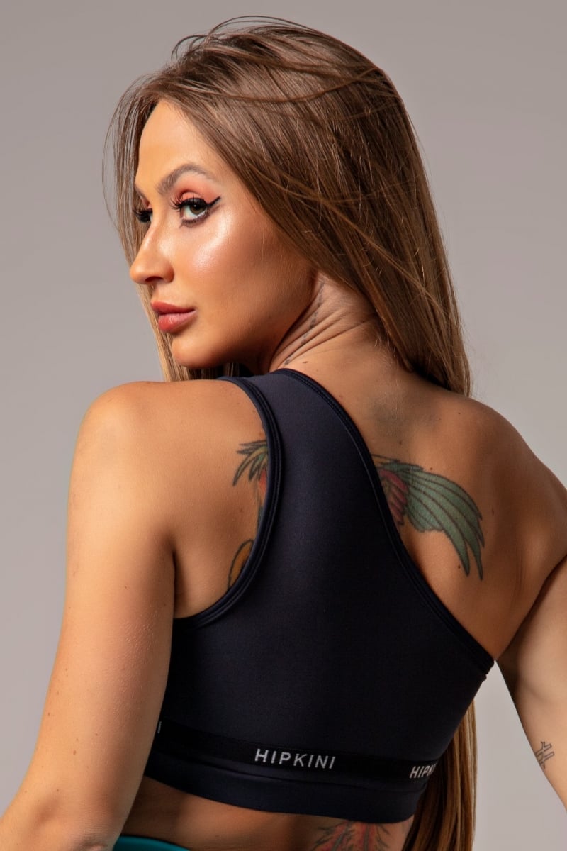 Hipkini - Top Magic Fitness Black One Shoulder - 3339085 Hipkini - Top Magic Fitness Black One Shoulder - 3339085