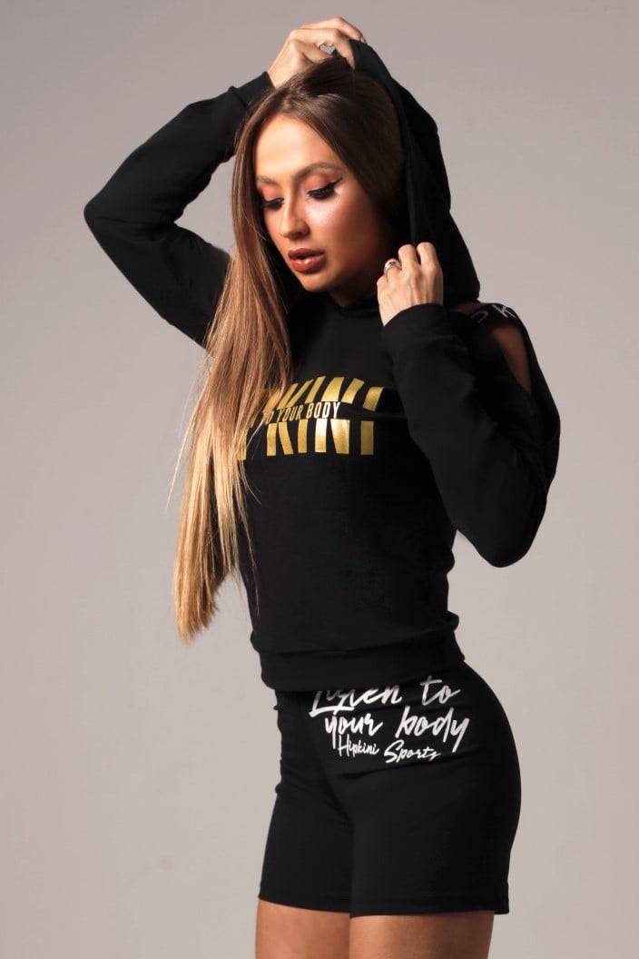 Hipkini - Black Blouse Magic Fitness Coat - 3339096 Hipkini - Black Blouse Magic Fitness Coat - 3339096