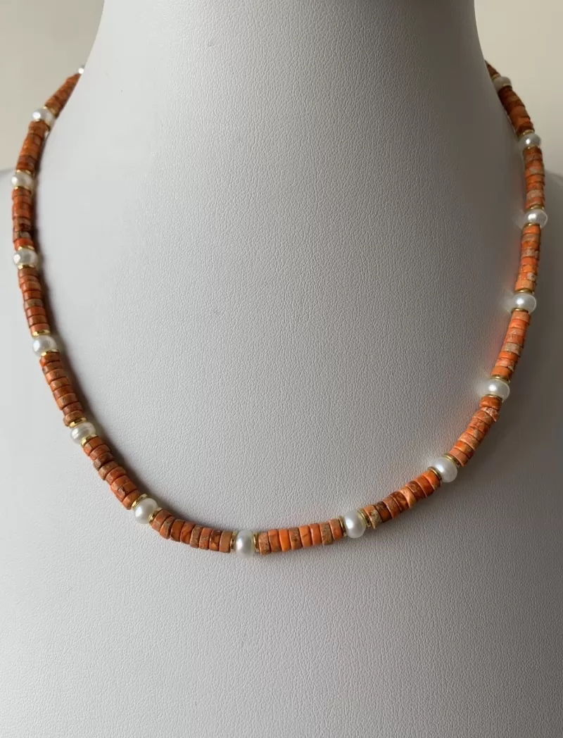 Mikabe - Formentera Orange Necklace - MK640
