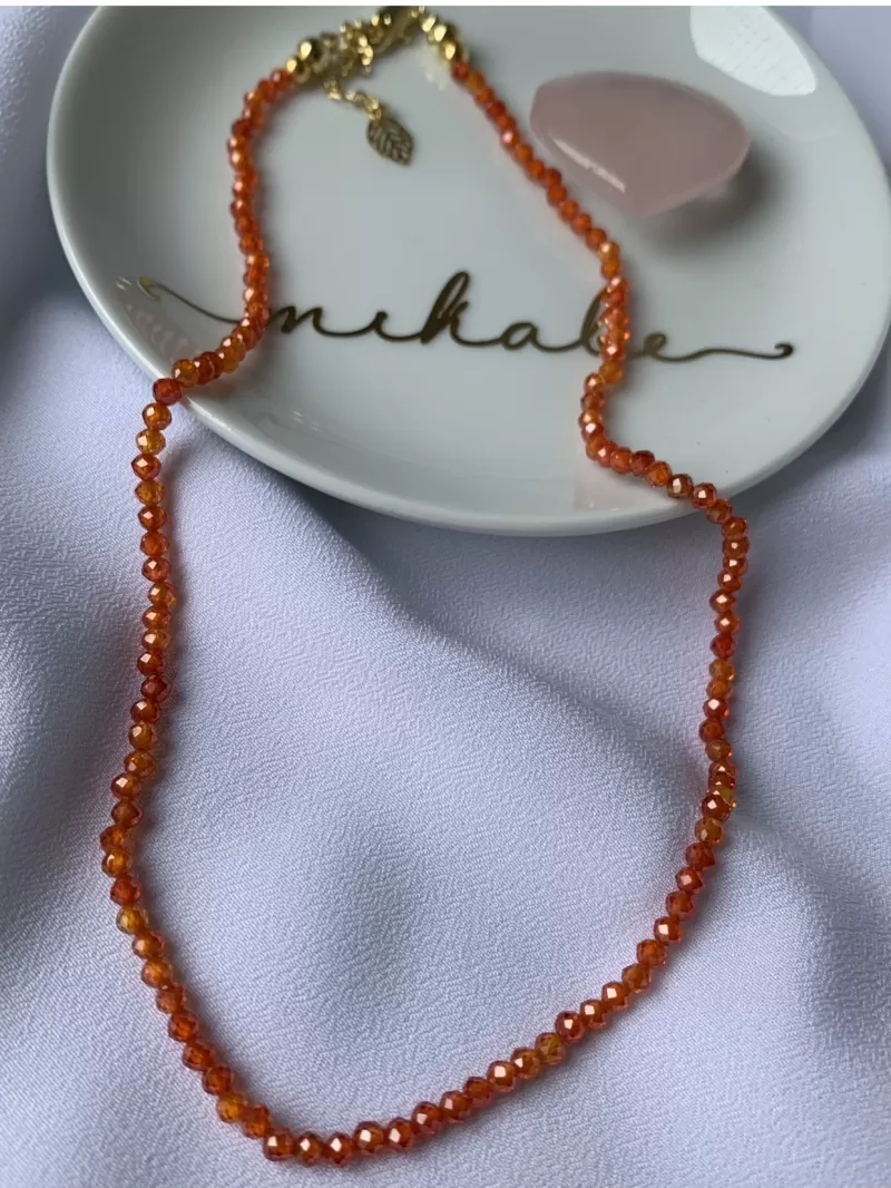 Mikabe - Necklace Zirconia Orange - MK681
