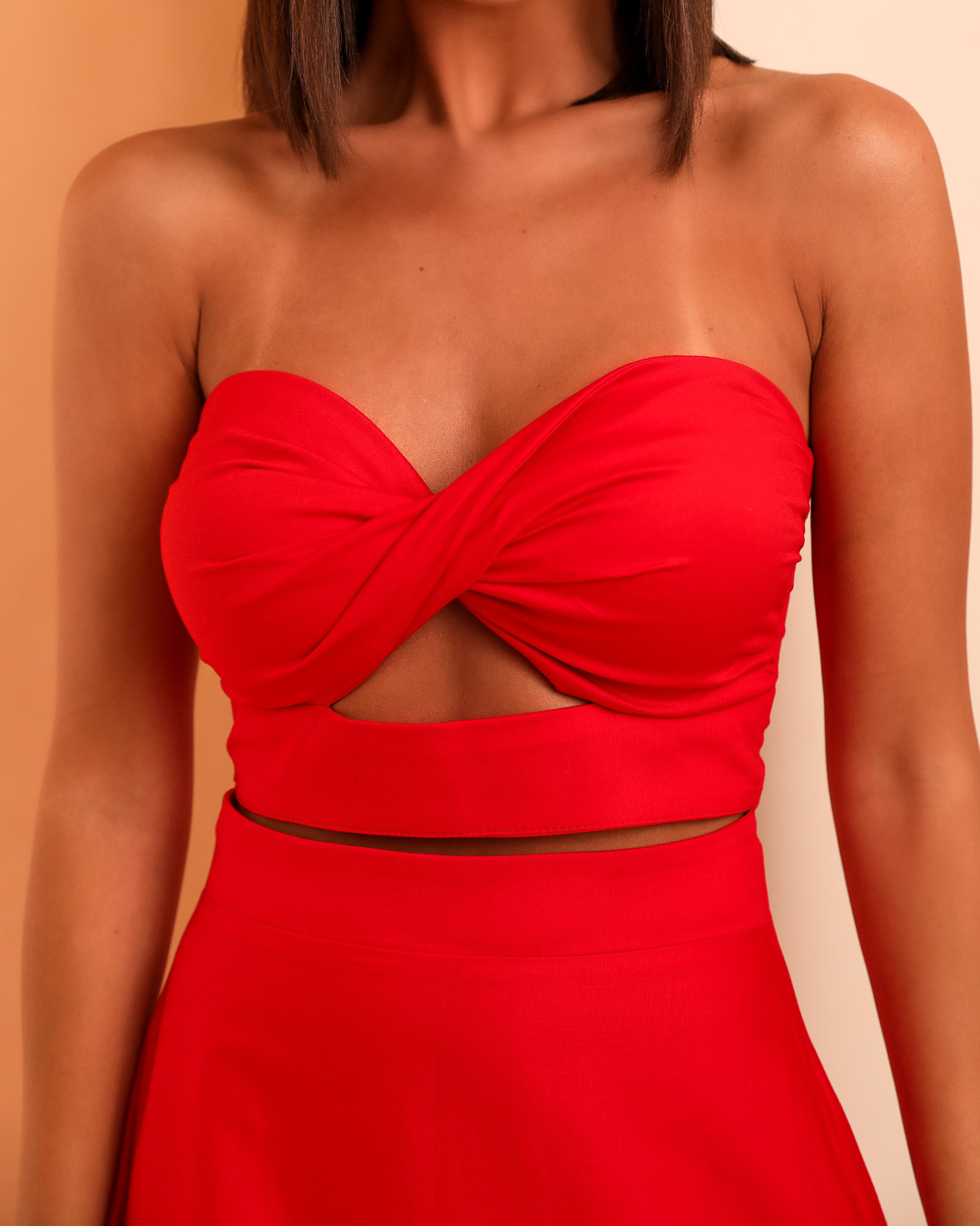 Dot Clothing - Dress Dot Clothing Midi Topless Red - 1458VMLHO Dot Clothing - Dress Dot Clothing Midi Topless Red - 1458VMLHO