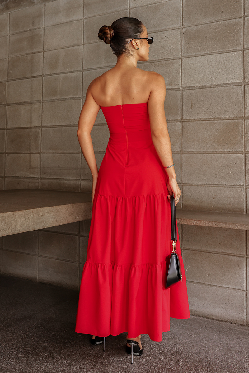 Dot Clothing - Dress Dot Clothing Midi Topless Red - 1458VMLHO Dot Clothing - Dress Dot Clothing Midi Topless Red - 1458VMLHO