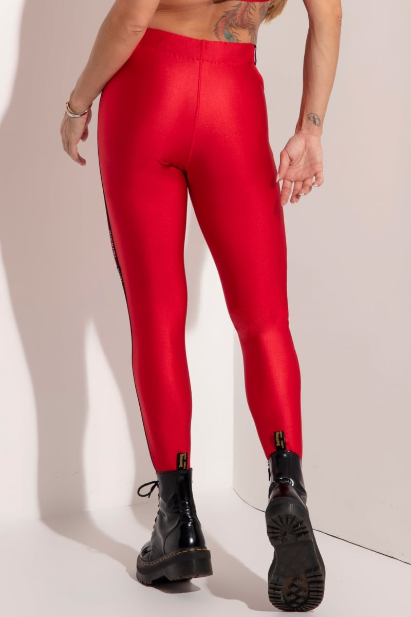 Hipkini - Red Sky Fitness Legging in Satin with Black Elastic Waistband and Side - 3339118