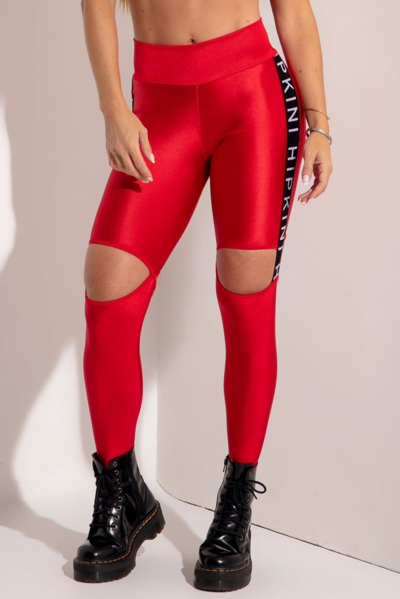 Hipkini - Legging Sky Fitness Verm in Satin with Elast on the Side with Cast Rec - 3339115