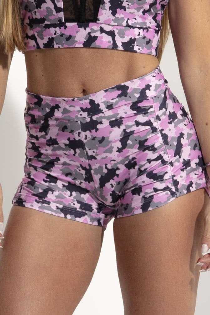 Hipkini - Sky Fitness Shorts Military Print Light Pink - 3339150 Hipkini - Sky Fitness Shorts Military Print Light Pink - 3339150