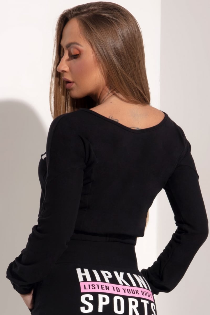 Hipkini - Sky Fitness Blouse Black Coat - 3339144