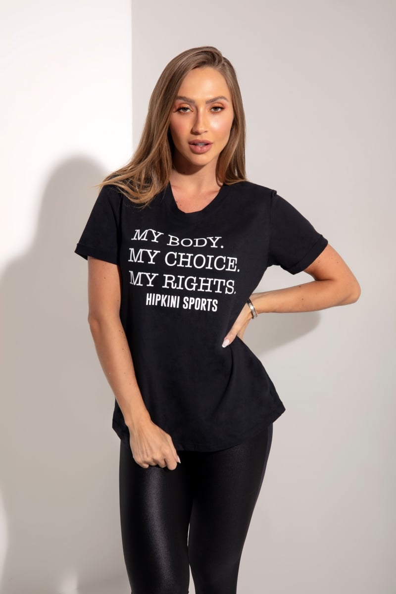 Hipkini - Black Sky Fitness Shirt with White Silk on Front - 3339151 Hipkini - Black Sky Fitness Shirt with White Silk on Front - 3339151