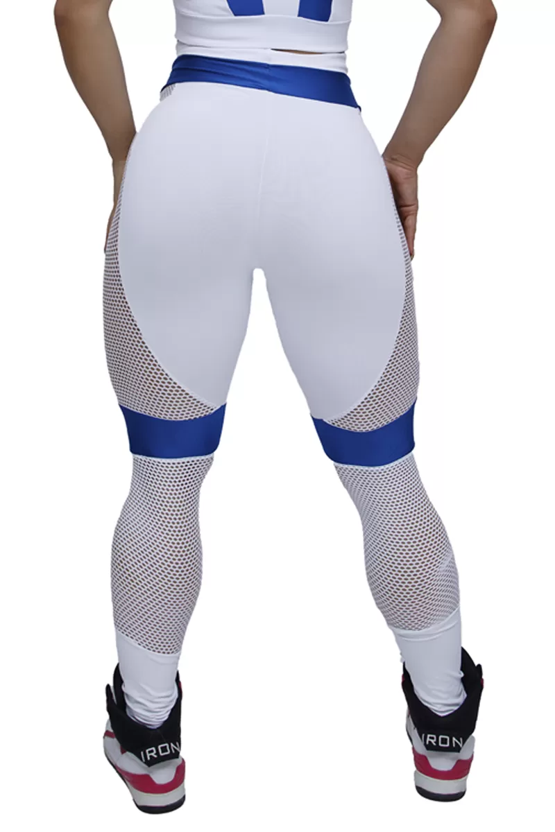 Elastic Power Trincks - Hard Train Legging Withe / Blue - 439122 Elastic Power Trincks - Hard Train Legging Withe / Blue - 439122
