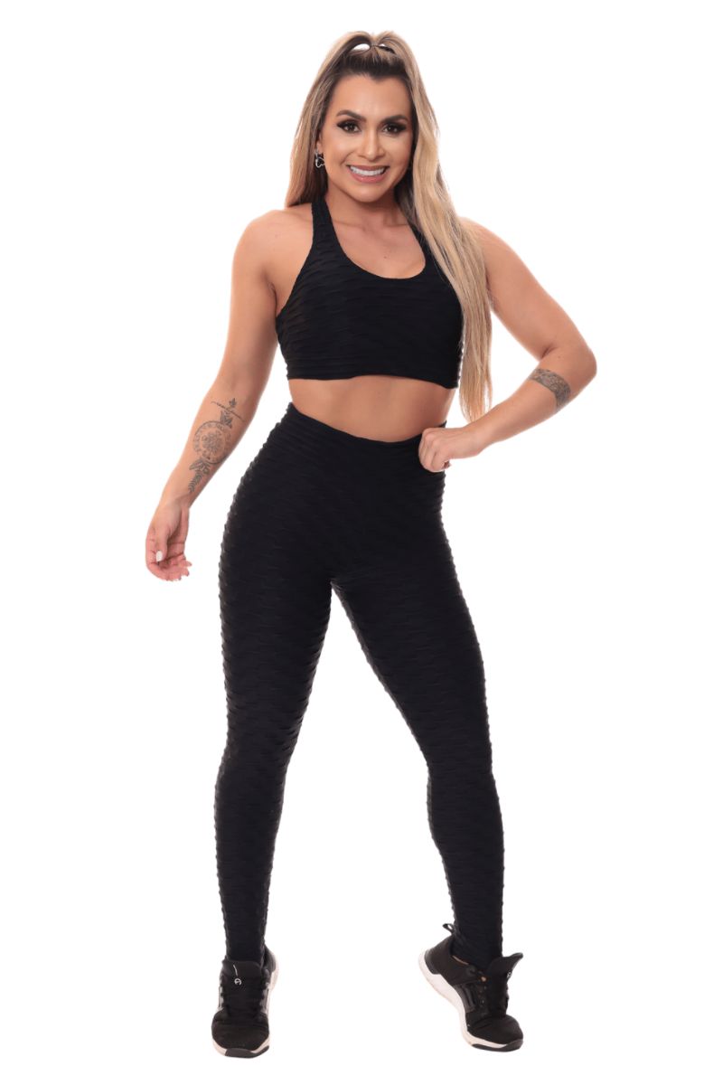 Garotafit - Black Genova Legging Pants - FUS307A
