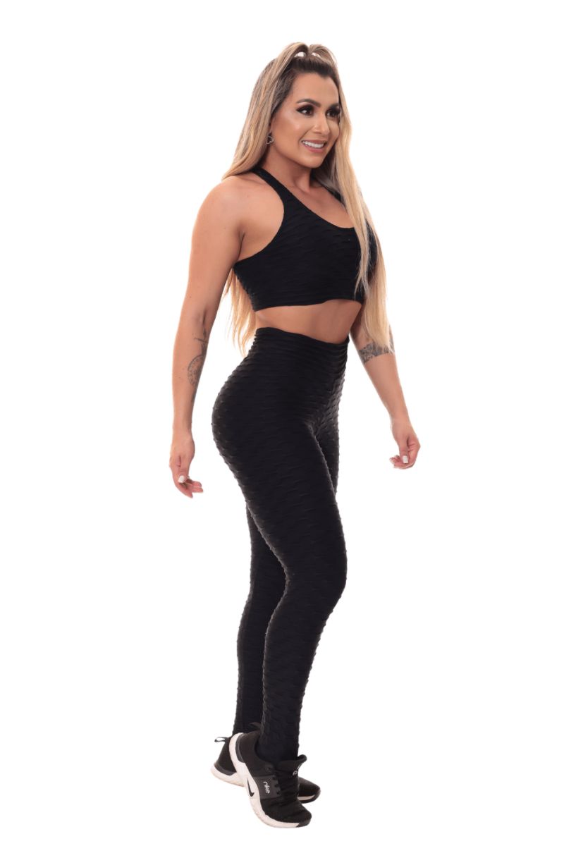 Garotafit - Black Genova Legging Pants - FUS307A