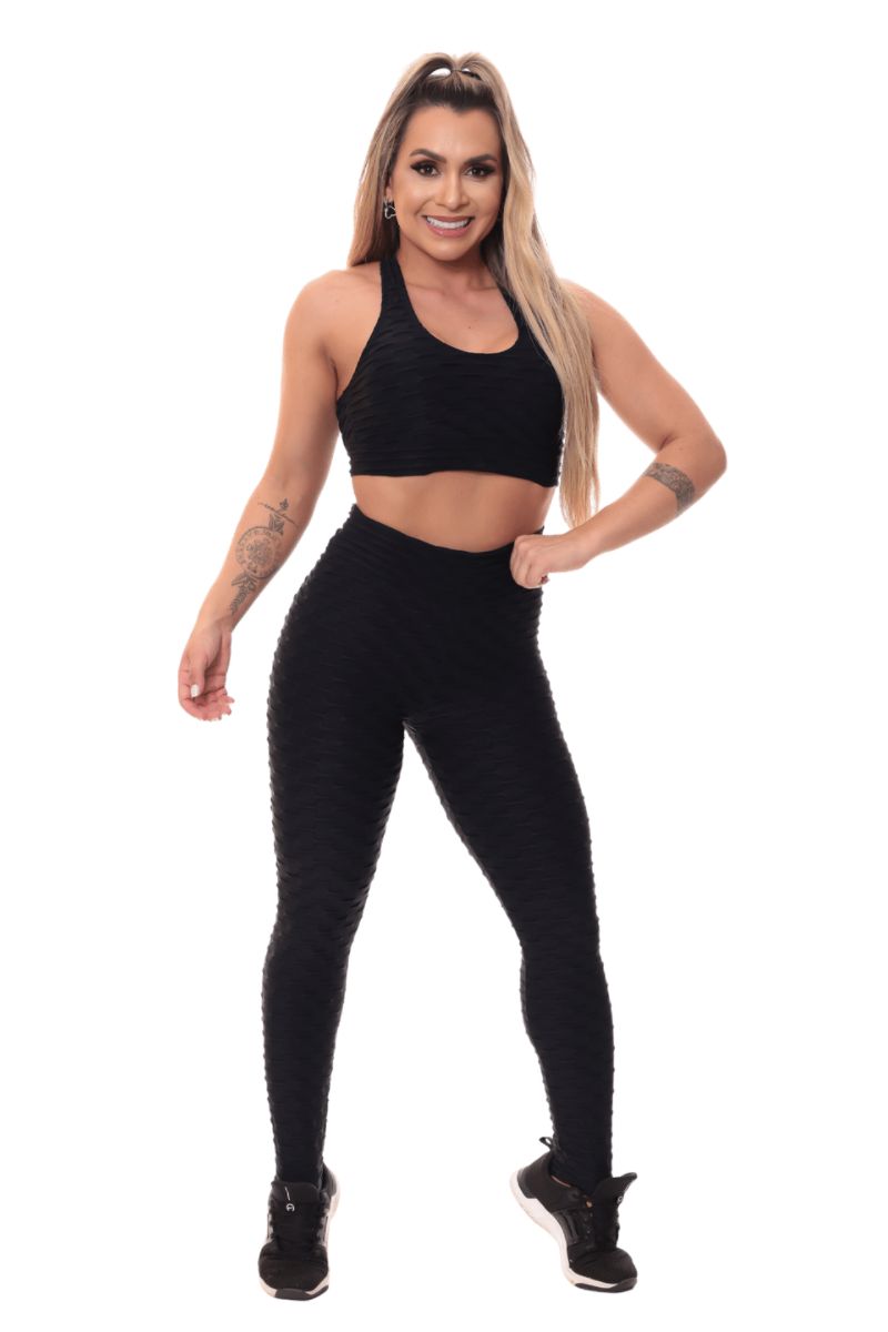 Garotafit - Black Genova Legging Pants - FUS307A