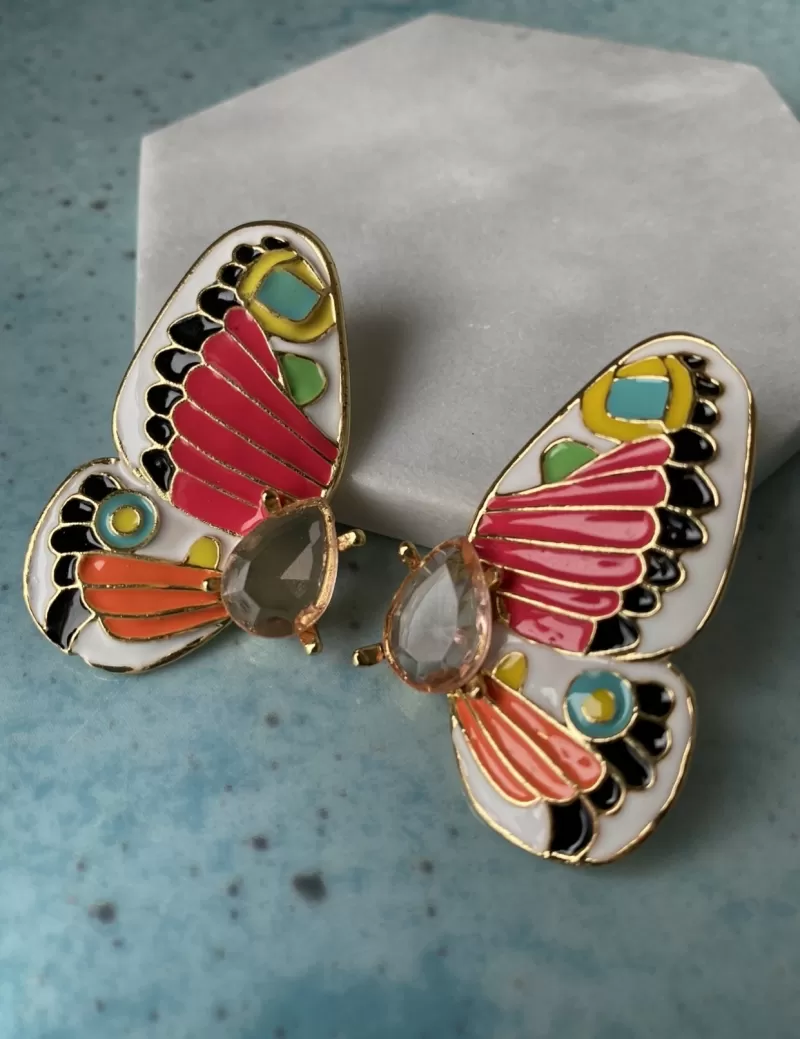 Mikabe - Enamelled Butterfly Earring III - MK823