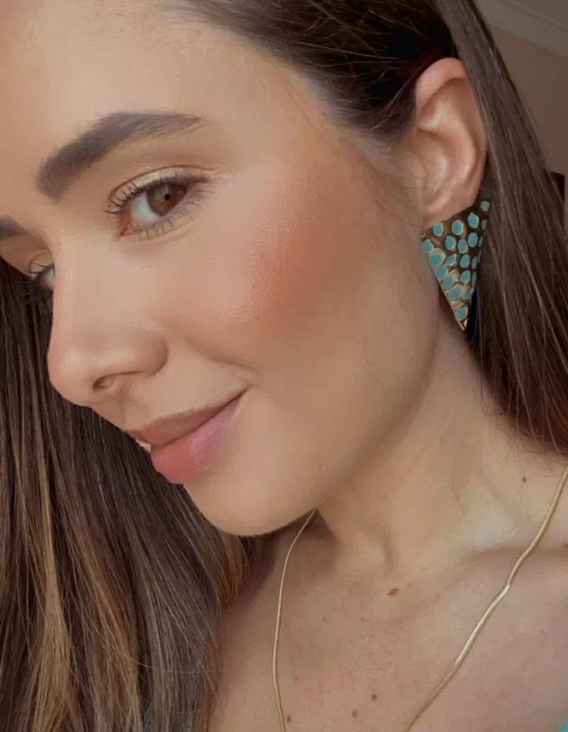 Mikabe - Enamelled Triangle Earring - MK826