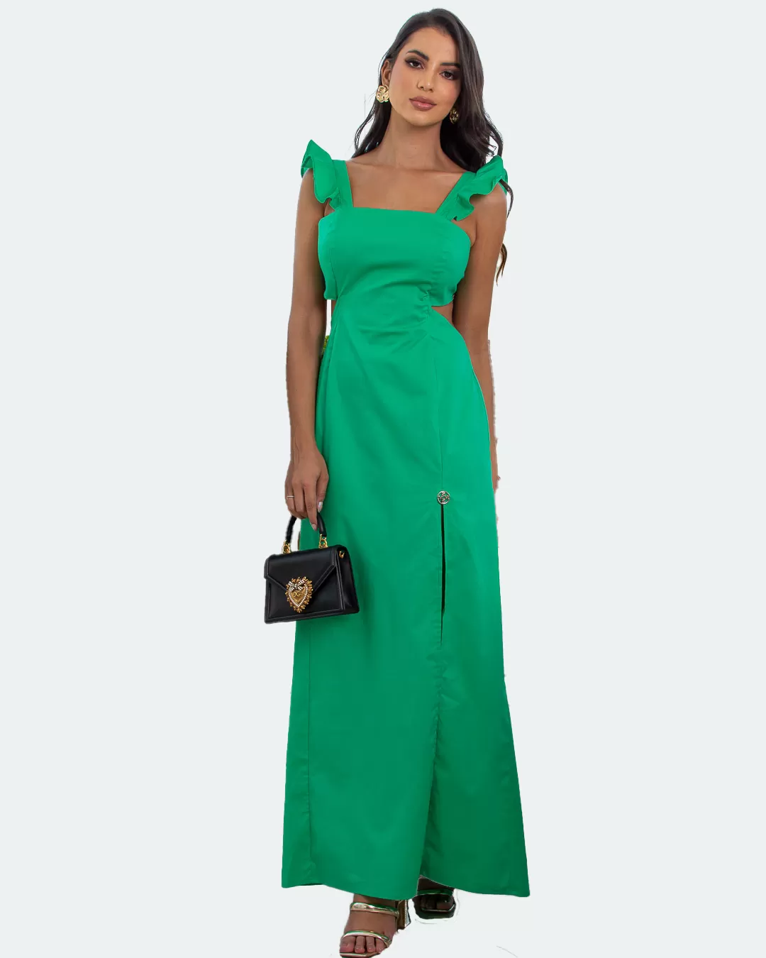 Miss Misses - Dress Miss Misses Long with Green Slit - 18743023 Miss Misses - Dress Miss Misses Long with Green Slit - 18743023
