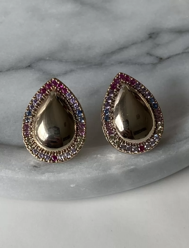 Mikabe - Brinco Gota Cravejada - MK878