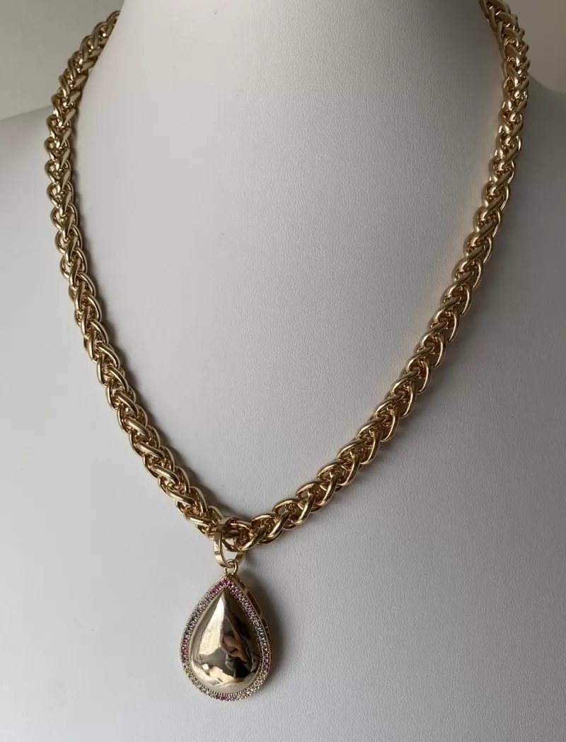 Mikabe - Colar Gota Cravejada - MK879