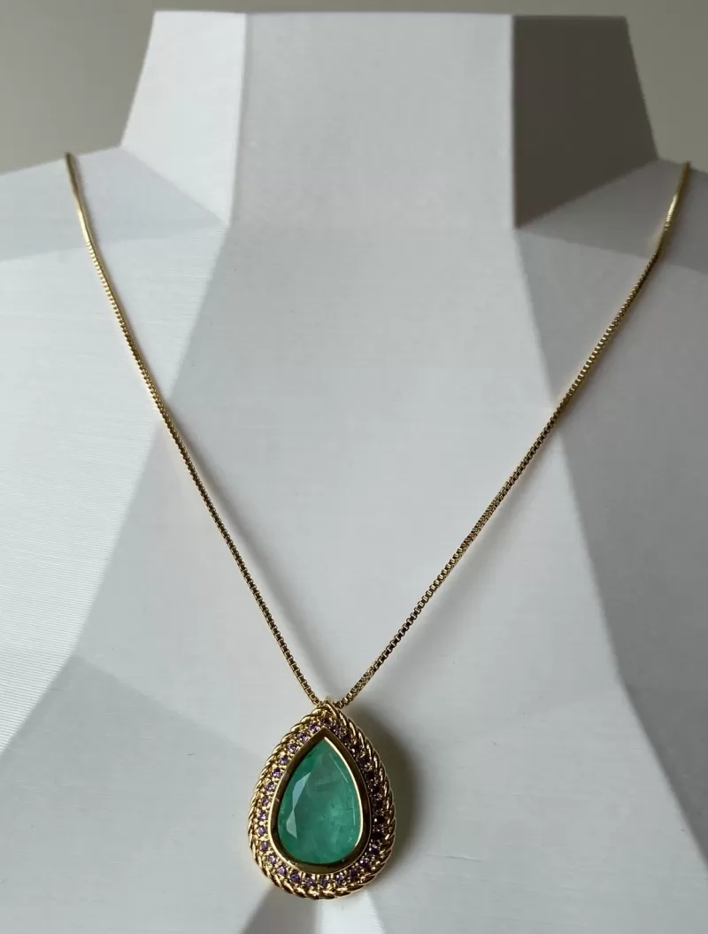 Mikabe - Necklace Drop Fusion Tourmaline/Lilac Set - MK898 Mikabe - Necklace Drop Fusion Tourmaline/Lilac Set - MK898
