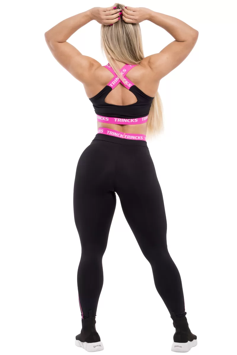 Elastic Power Trincks - Fitness Set Top and Pants Trincks Pants and Top Elastic Black - cjc-010607 Elastic Power Trincks - Fitness Set Top and Pants Trincks Pants and Top Elastic Black - cjc-010607