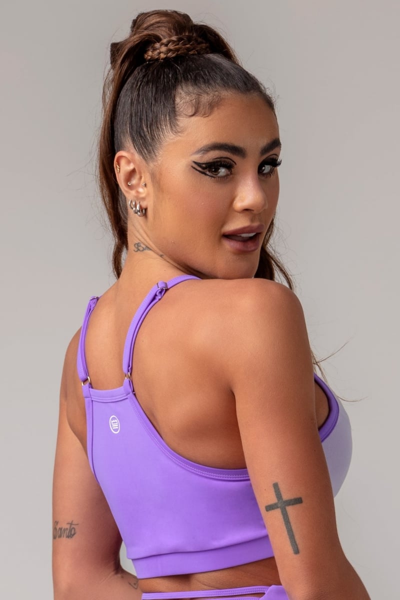 Hipkini - Top Obsessed Fitness Lilac with Adjustable Strap and tulle - 3339296 Hipkini - Top Obsessed Fitness Lilac with Adjustable Strap and tulle - 3339296