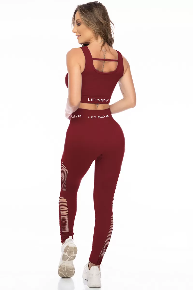 Lets Gym - Leggings Seamless Slice Red - 1323VM Lets Gym - Leggings Seamless Slice Red - 1323VM