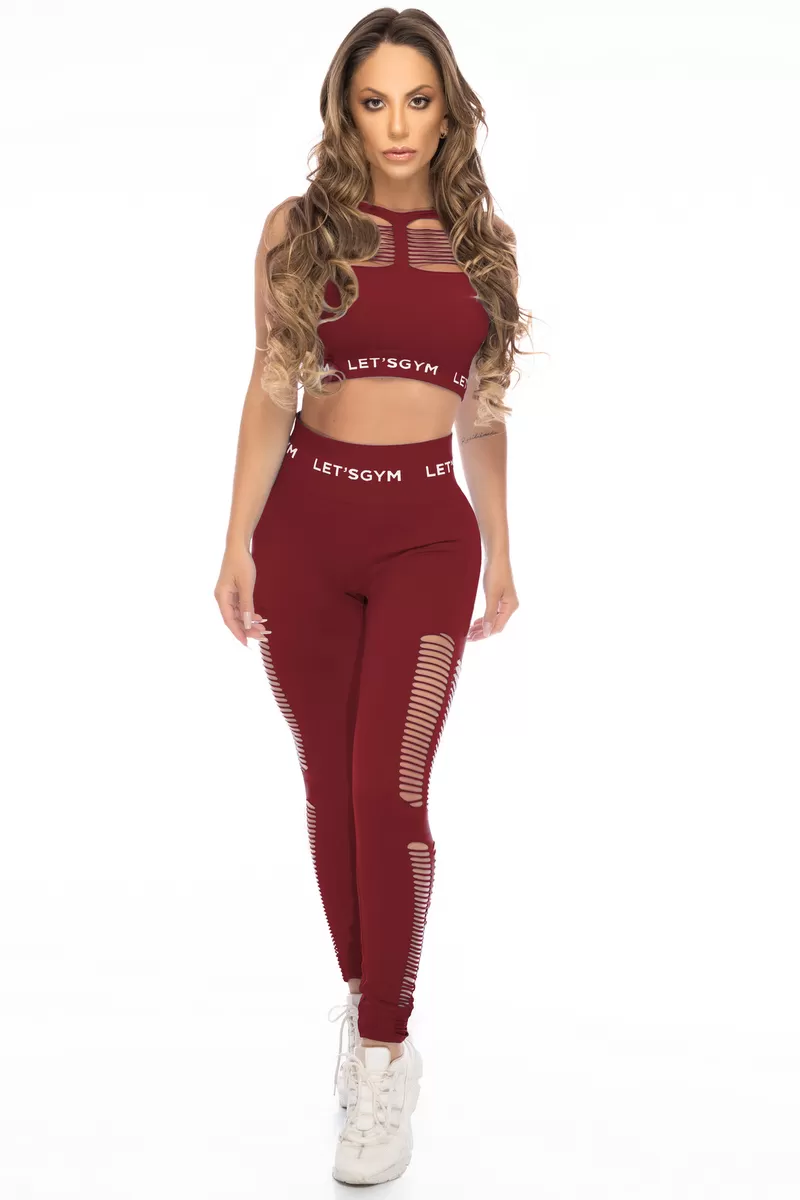 Lets Gym - Leggings Seamless Slice Red - 1323VM Lets Gym - Leggings Seamless Slice Red - 1323VM