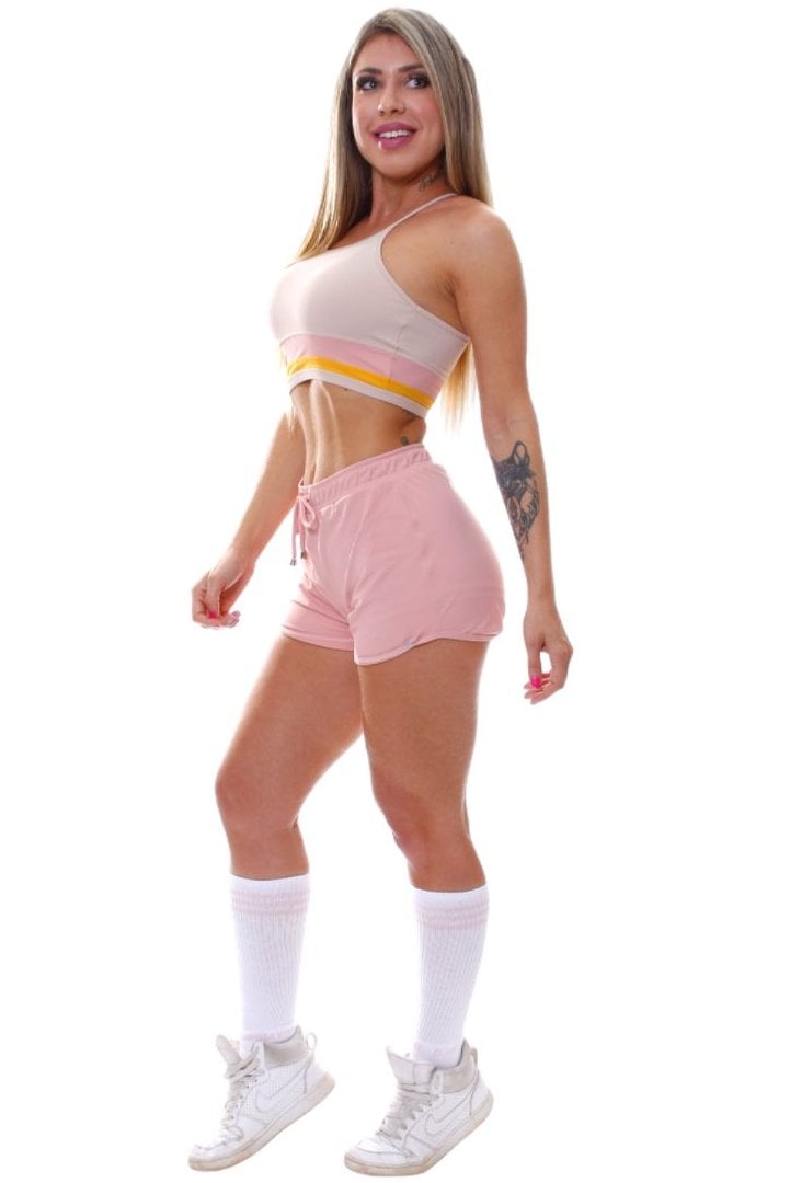 Garotafit - Fitness Set Top and Pants Maiupu Hazelnut - SCJ43NA