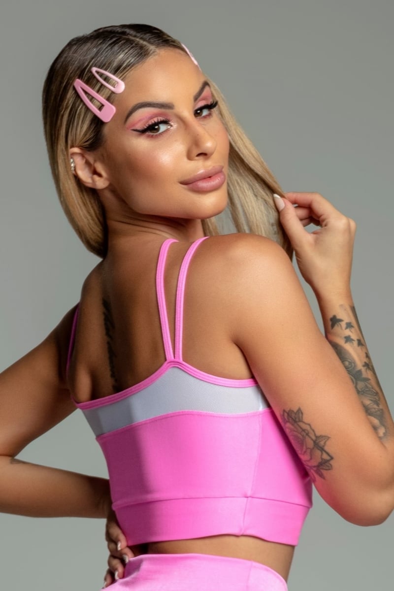 Hipkini - Top Glamor Fitness Pink with tulle - 3339334 Hipkini - Top Glamor Fitness Pink with tulle - 3339334