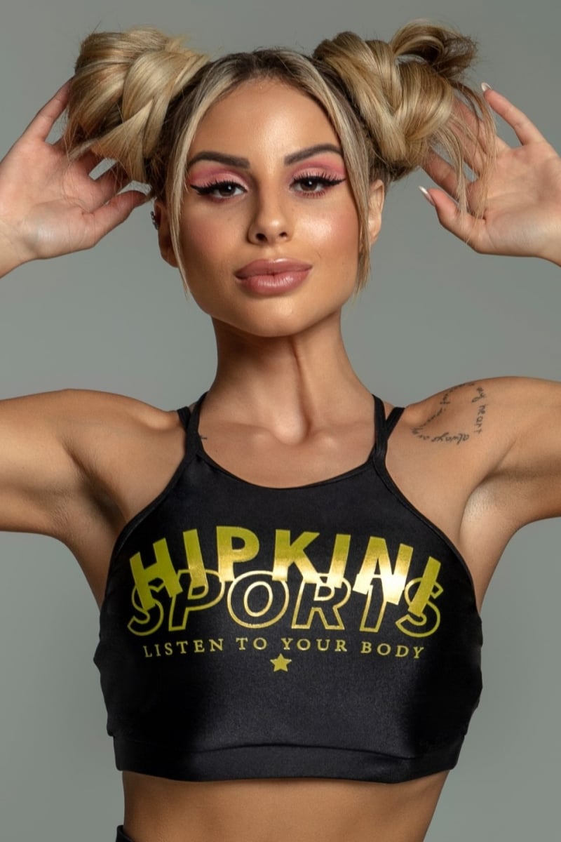 Hipkini - Top Glamor Fitness Black Cross Back - 3339363 Hipkini - Top Glamor Fitness Black Cross Back - 3339363