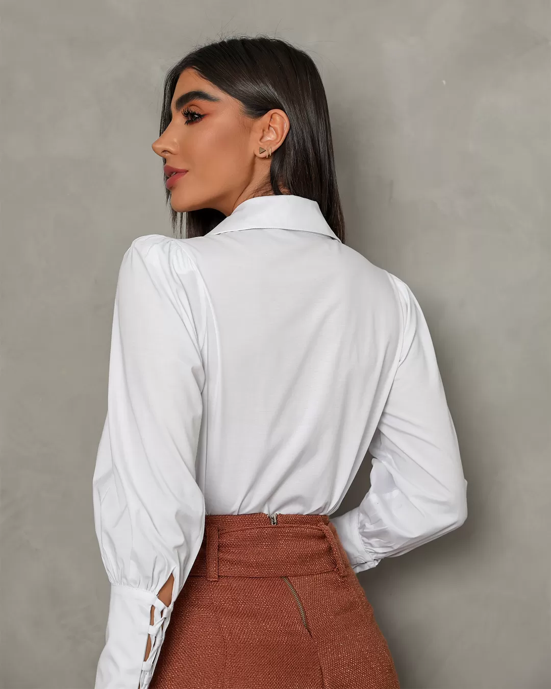 Dot Clothing - High Waist Dot Clothing Shorts Brown - 1607MARR Dot Clothing - High Waist Dot Clothing Shorts Brown - 1607MARR