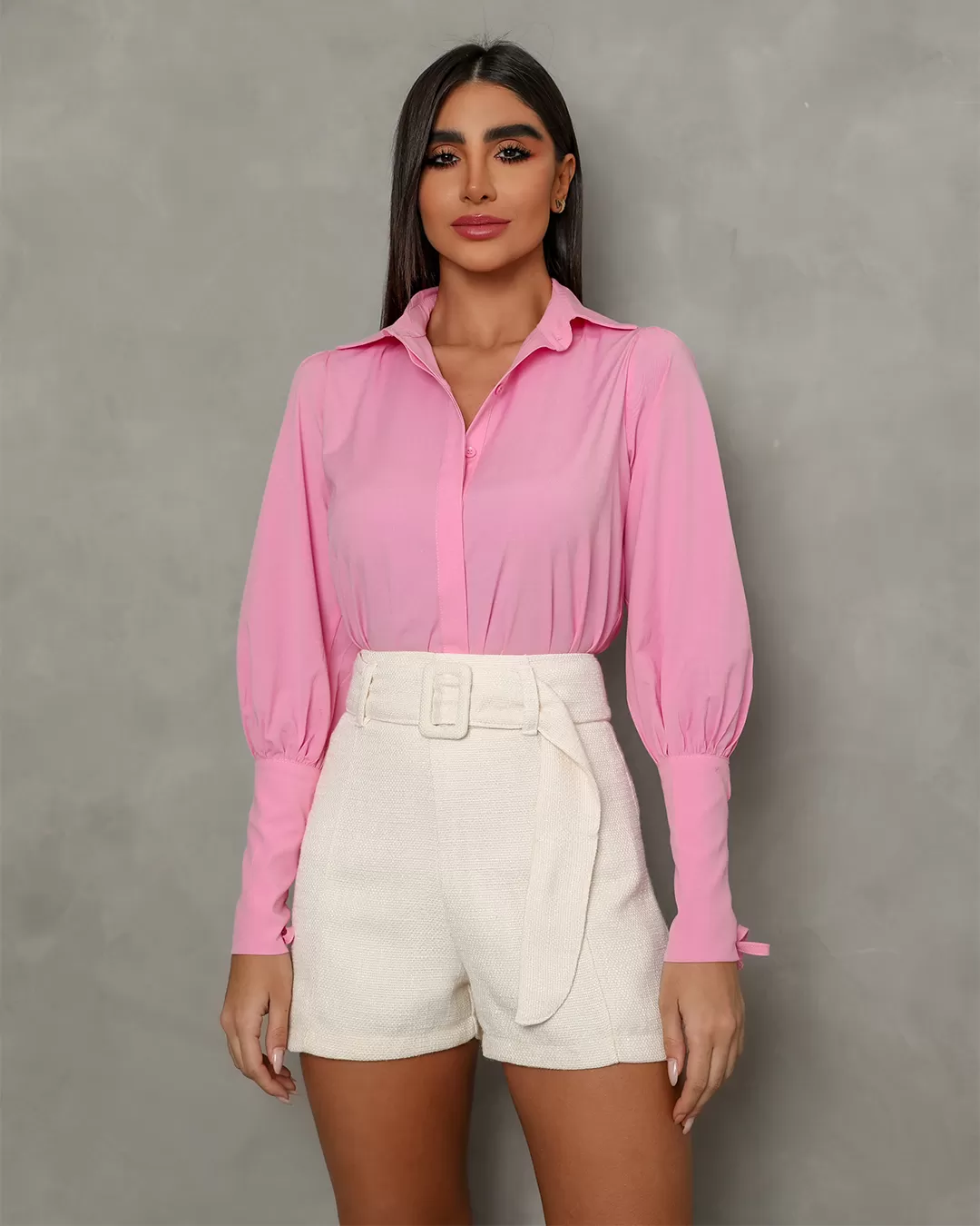 Dot Clothing - Offwhite High Waist Dot Clothing Shorts - 1607OFF Dot Clothing - Offwhite High Waist Dot Clothing Shorts - 1607OFF