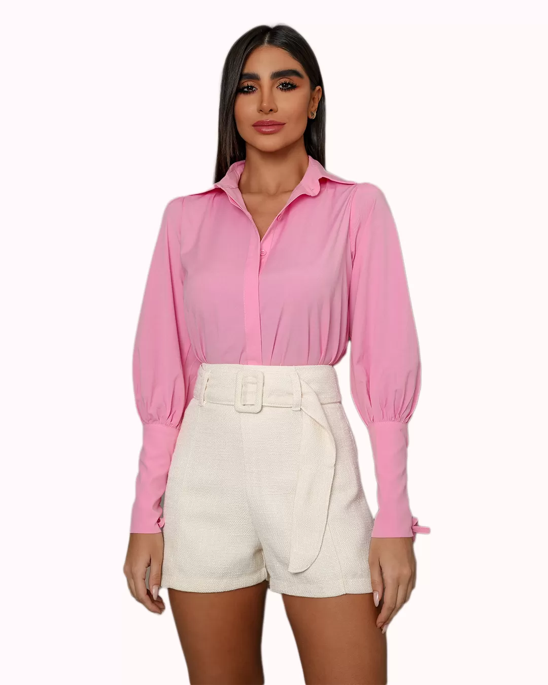 Dot Clothing - Offwhite High Waist Dot Clothing Shorts - 1607OFF Dot Clothing - Offwhite High Waist Dot Clothing Shorts - 1607OFF