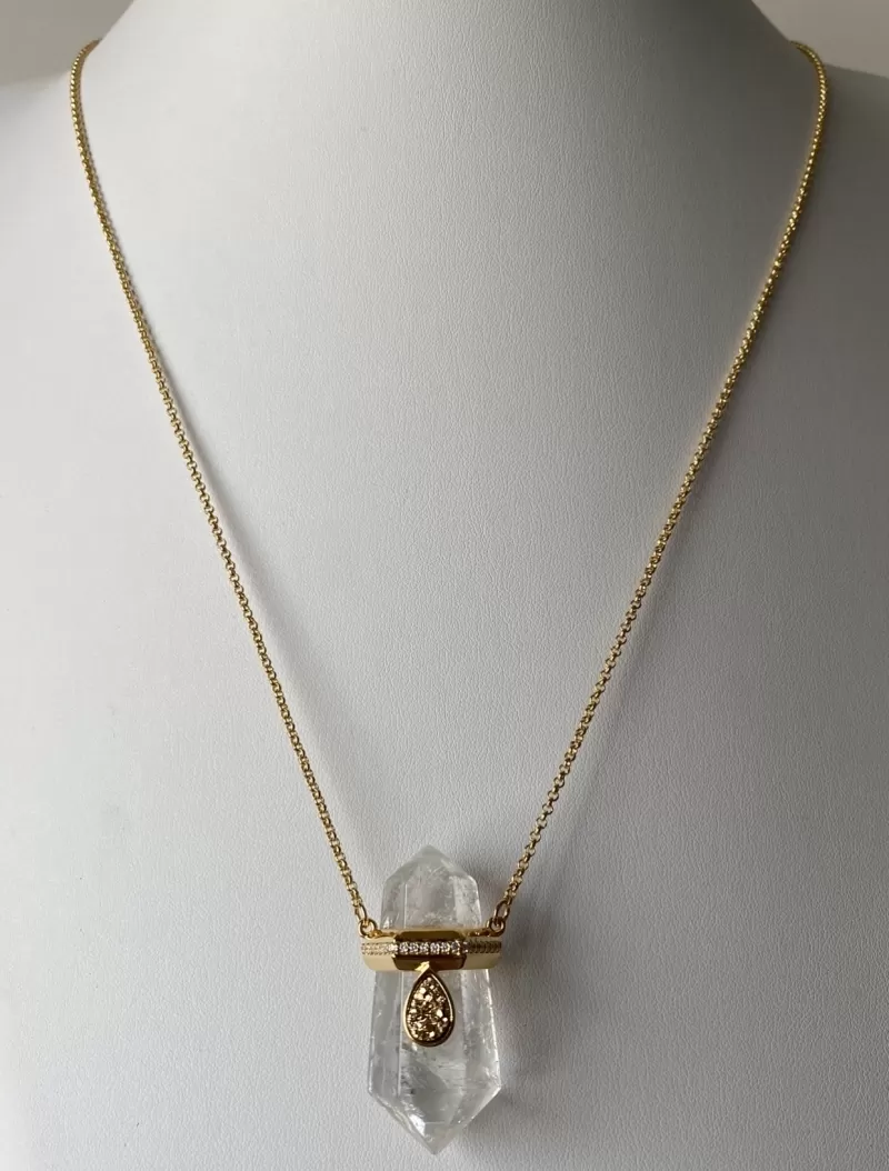 Mikabe - Necklace Energy Crystal Gold - MK1026