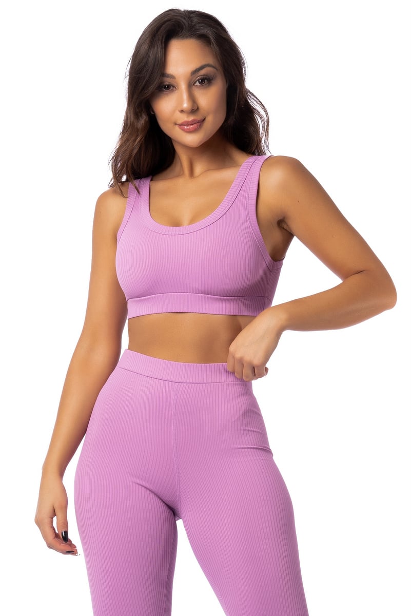 Lets Gym - Top Comfort Rib Lilac - 1684LS