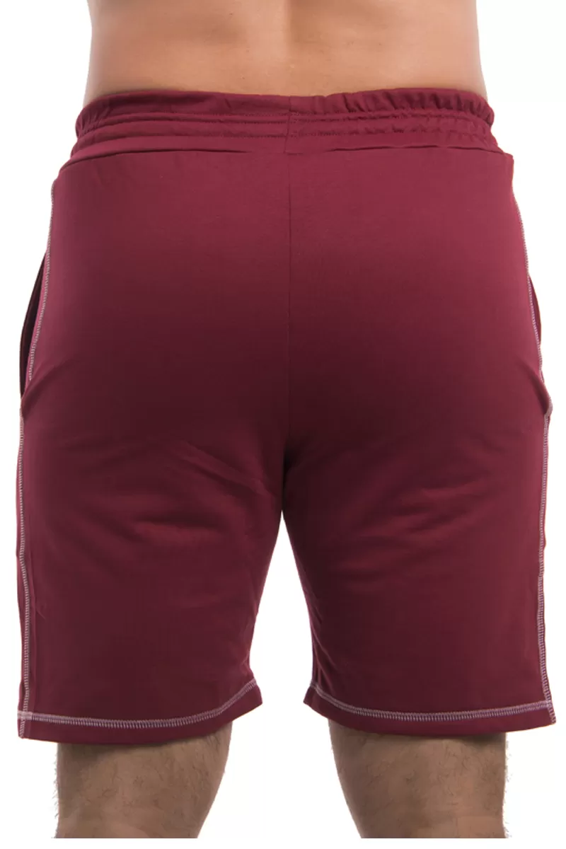 Elastic Power Trincks - Men's Fleece Shorts Burgundy - be-010210 Elastic Power Trincks - Men's Fleece Shorts Burgundy - be-010210