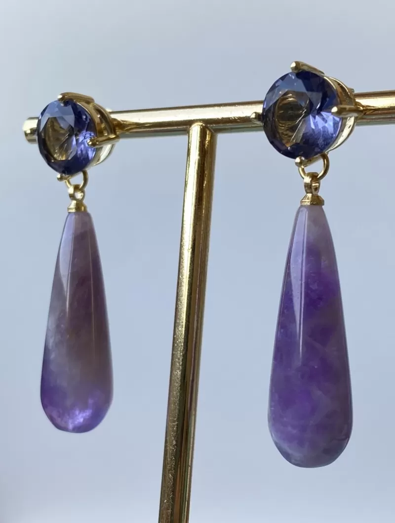 Mikabe - Earring Drop Amethyst - MK1073