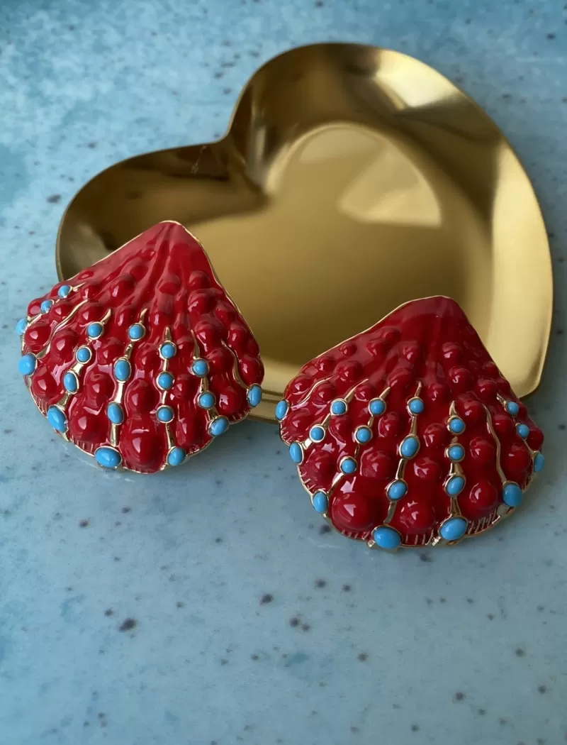 Mikabe - Luxury Enamelled Shell Earring - MK1076