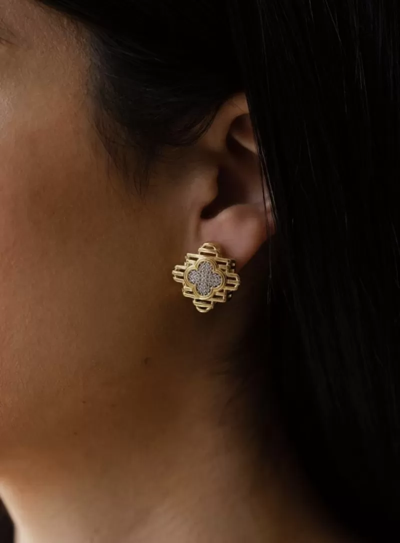 Mikabe - Brinco Flor Vazado Vintage - MK1083