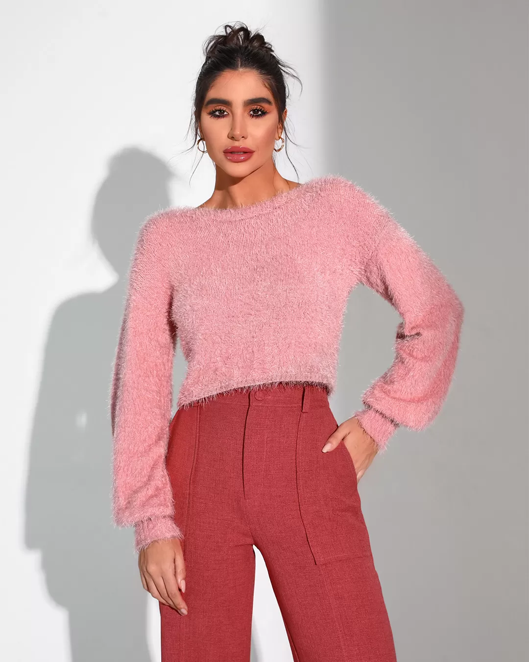 Dot Clothing - Shirt Dot Clothing Knitting Fluffy Pink - T166ROS Dot Clothing - Shirt Dot Clothing Knitting Fluffy Pink - T166ROS