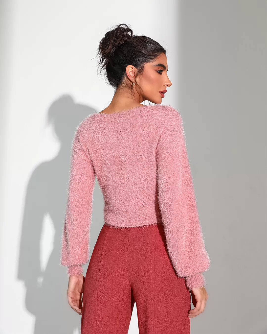 Dot Clothing - Shirt Dot Clothing Knitting Fluffy Pink - T166ROS Dot Clothing - Shirt Dot Clothing Knitting Fluffy Pink - T166ROS