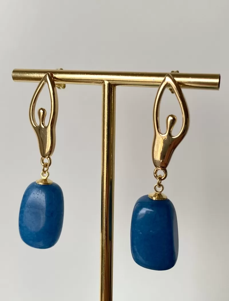 Mikabe - Earring Ballet Blue Quartz - MK1130
