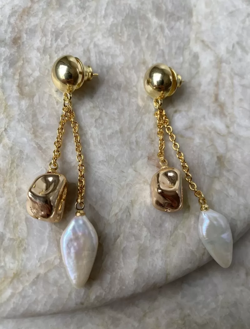 Mikabe - Pearl Earring Chain - MK1131