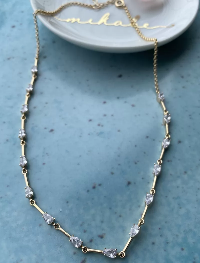 Mikabe - Crystal Zirconia Necklace - MK1147