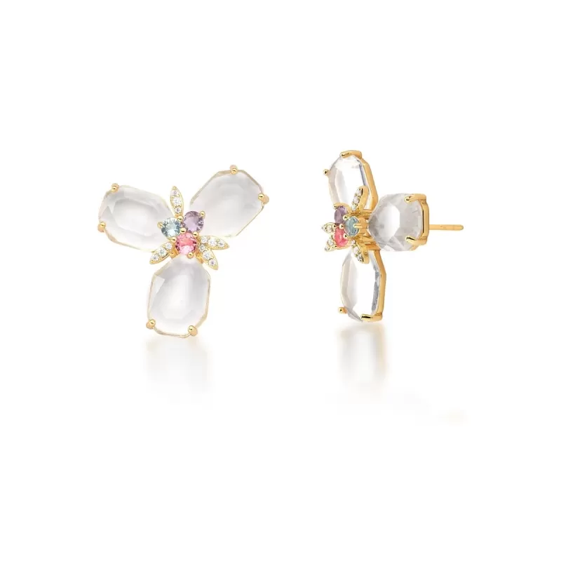 Mikabe - Earring Flower Crystals - MK1153