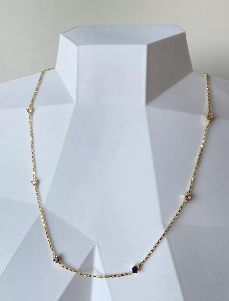 Mikabe - Necklace Dots Zirconia - MK1183