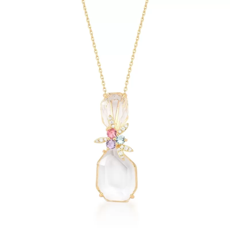 Mikabe - Necklace Pendant Crystal Petals - MK1190