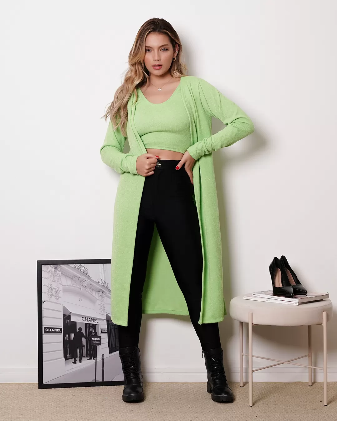 My Life - Fitness Set Top and Pants My Life Puffer Cropped and Green Shirt - 413VERD My Life - Fitness Set Top and Pants My Life Puffer Cropped and Green Shirt - 413VERD