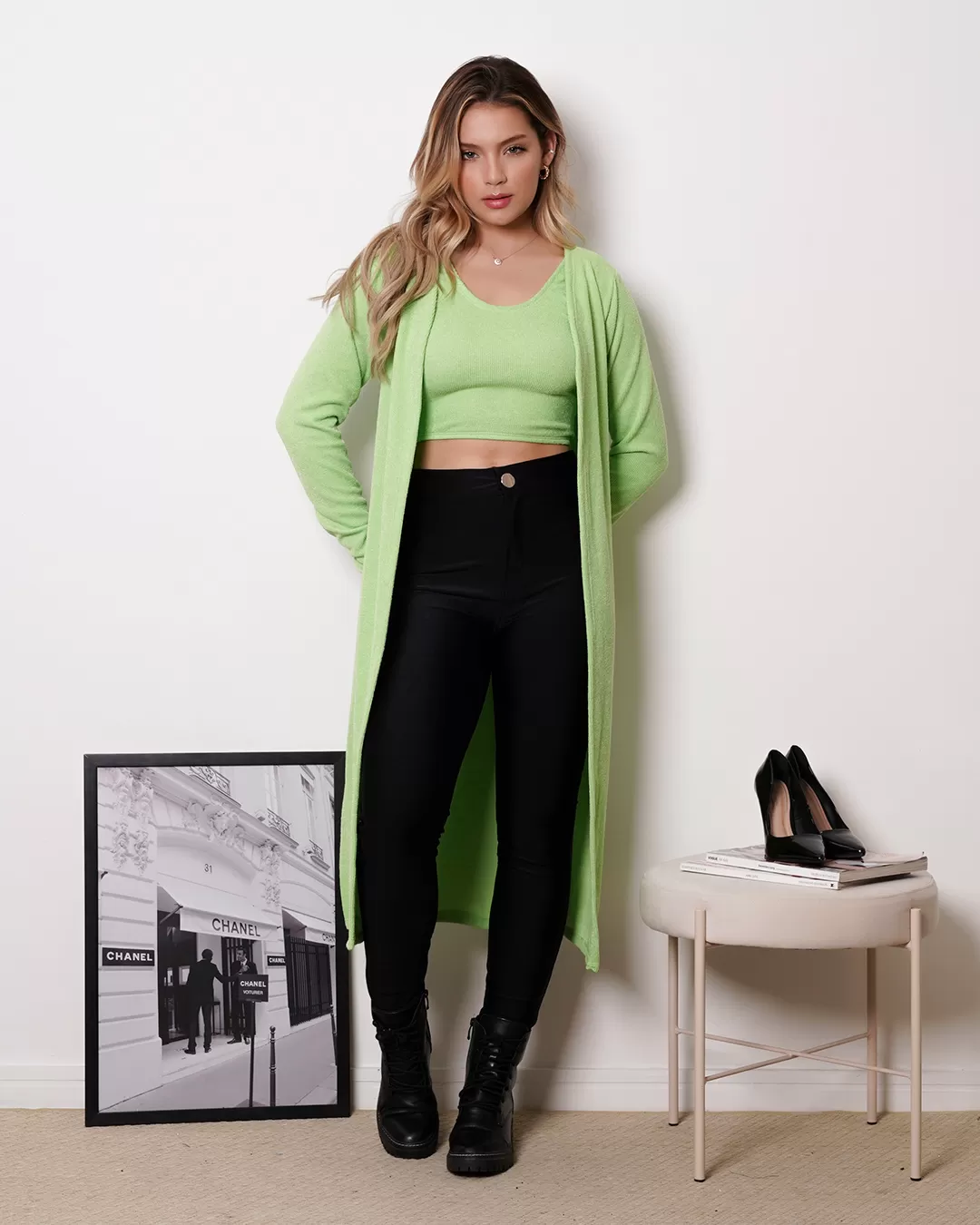 My Life - Fitness Set Top and Pants My Life Puffer Cropped and Green Shirt - 413VERD My Life - Fitness Set Top and Pants My Life Puffer Cropped and Green Shirt - 413VERD