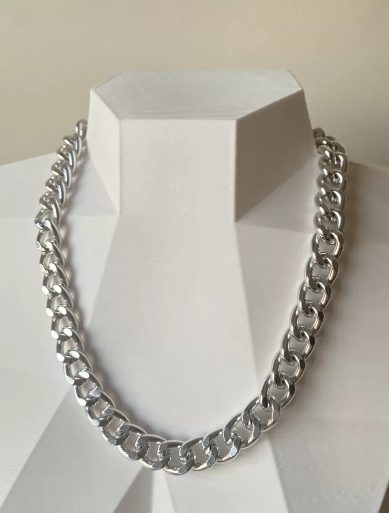 Mikabe - Necklace chain Grumet Rhodium White - MK1201