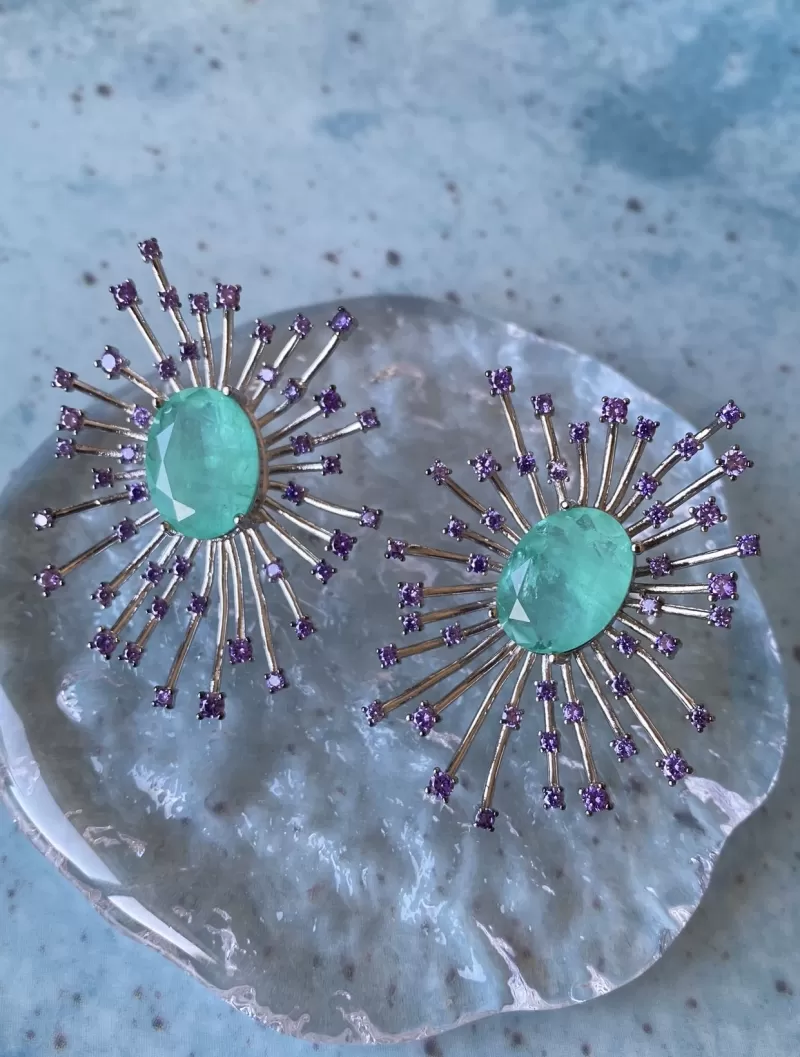 Mikabe - Earring Universe Tourmaline Fusion - MK1213