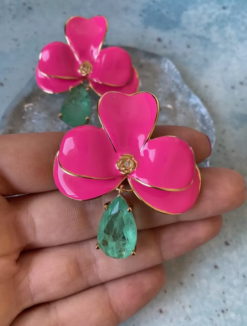 Mikabe - Earring Tourmaline Fusion Orchid - MK1214